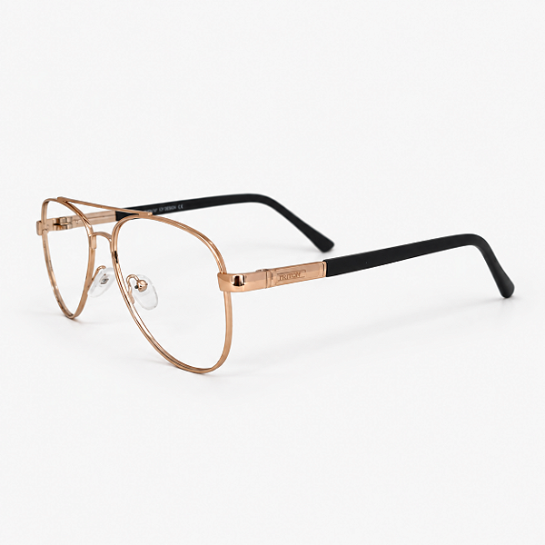 ARMAÇÃO DE GRAU TRITON EYEWEAR AVIADOR METAL DOURADO