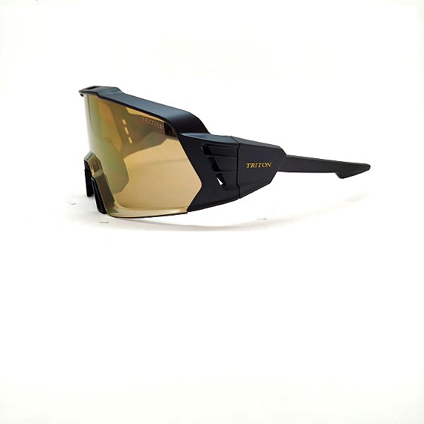 ÓCULOS DE SOL TRITON EYEWEAR ESPORTIVO ACETATO PRETO