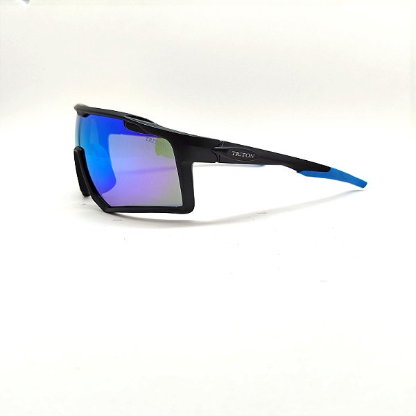 ÓCULOS DE SOL TRITON EYEWEAR ESPORTIVO ACETATO PRETO