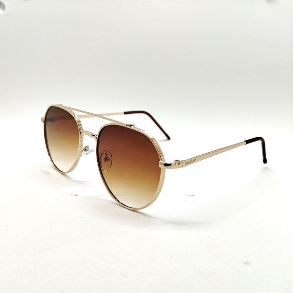 ÓCULOS DE SOL TRITON EYEWEAR AVIADOR METAL DOURADO