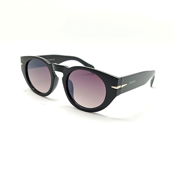 ÓCULOS DE SOL TRITON EYEWEAR REDONDO ACETATO PRETO