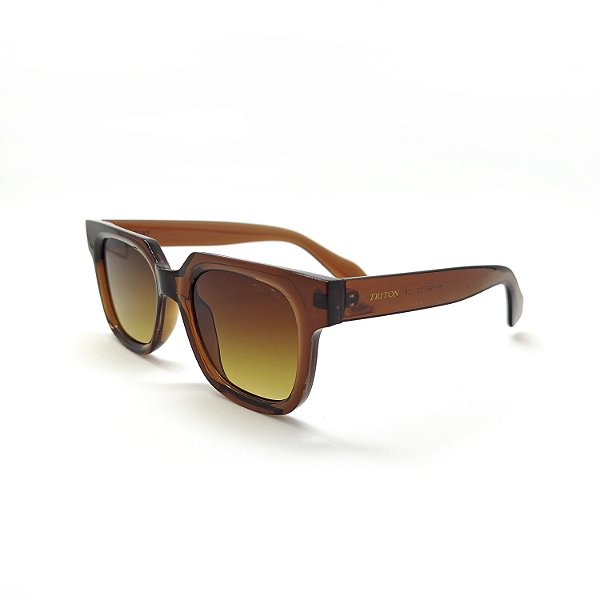 ÓCULOS DE SOL TRITON EYEWEAR QUADRADO ACETATO MARROM