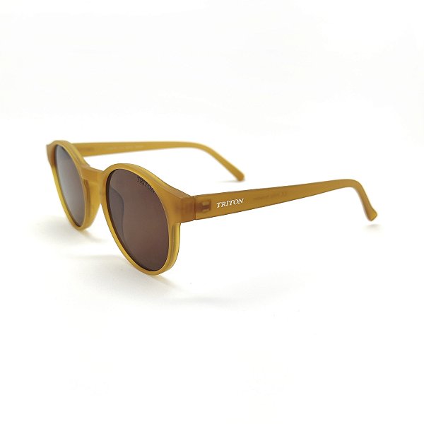 ÓCULOS DE SOL TRITON EYEWEAR REDONDO ACETATO CARAMELO