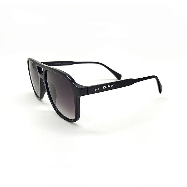 ÓCULOS DE SOL TRITON EYEWEAR AVIADOR ACETATO PRETO