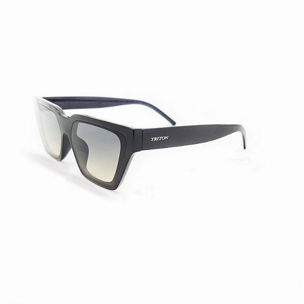 ÓCULOS DE SOL TRITON EYEWEAR GATINHO ACETATO PRETO