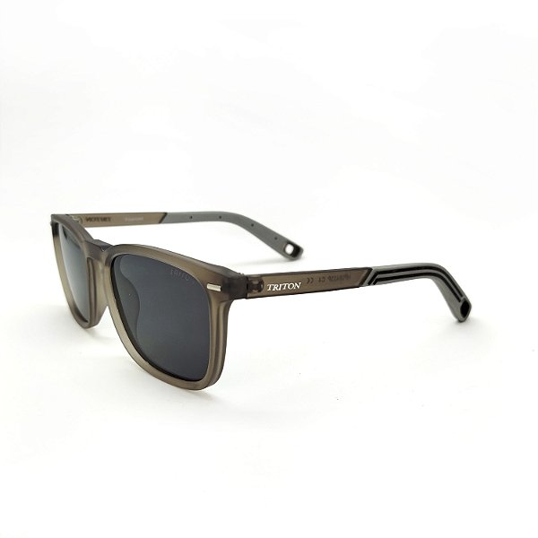 ÓCULOS DE SOL TRITON EYEWEAR POLARIZADO QUADRADO ACETATO CINZA