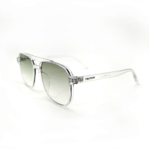 ÓCULOS DE SOL TRITON EYEWEAR QUADRADO ACETATO TRANSPARENTE