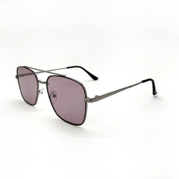 ÓCULOS DE SOL TRITON EYEWEAR QUADRADO METAL PRATA E PRETO