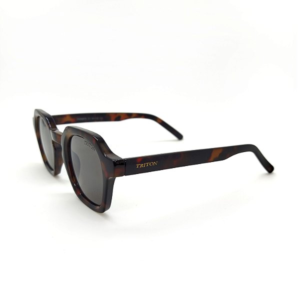 ÓCULOS DE SOL TRITON EYEWEAR QUADRADO ACETATO MARROM TARTARUGA
