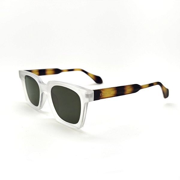 ÓCULOS DE SOL TRITON EYEWEAR QUADRADO ACETATO TRANSPARENTE