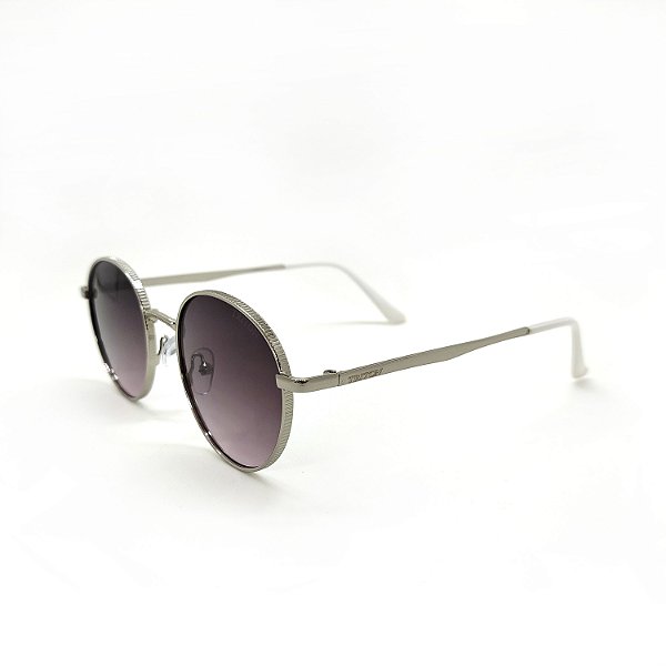 ÓCULOS DE SOL TRITON EYEWEAR REDONDO METAL PRATA