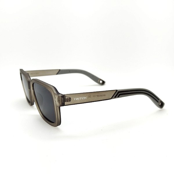 ÓCULOS DE SOL TRITON EYEWEAR POLARIZADO QUADRADO ACETATO CINZA