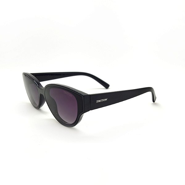 ÓCULOS DE SOL TRITON EYEWEAR GATINHO ACETATO PRETO
