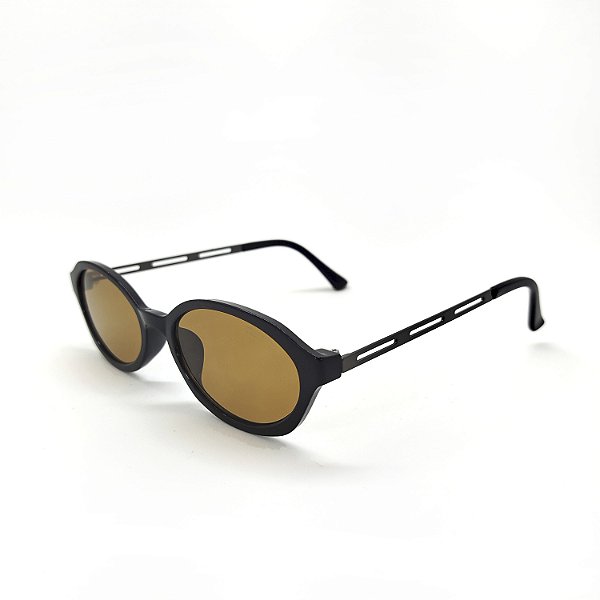 ÓCULOS DE SOL TRITON EYEWEAR OVAL ACETATO PRETO