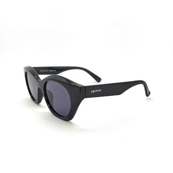 ÓCULOS DE SOL TRITON EYEWEAR GATINHO ACETATO PRETO
