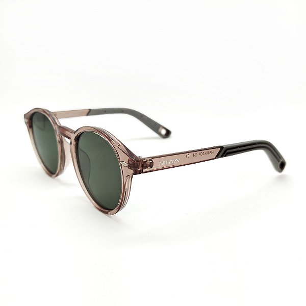 ÓCULOS DE SOL TRITON EYEWEAR POLARIZADO REDONDO ACETATO ROSA