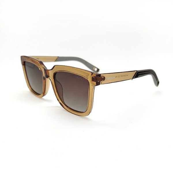ÓCULOS DE SOL TRITON EYEWEAR POLARIZADO QUADRADO ACETATO LARANJA