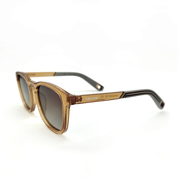 ÓCULOS DE SOL TRITON EYEWEAR POLARIZADO QUADRADO ACETATO LARANJA