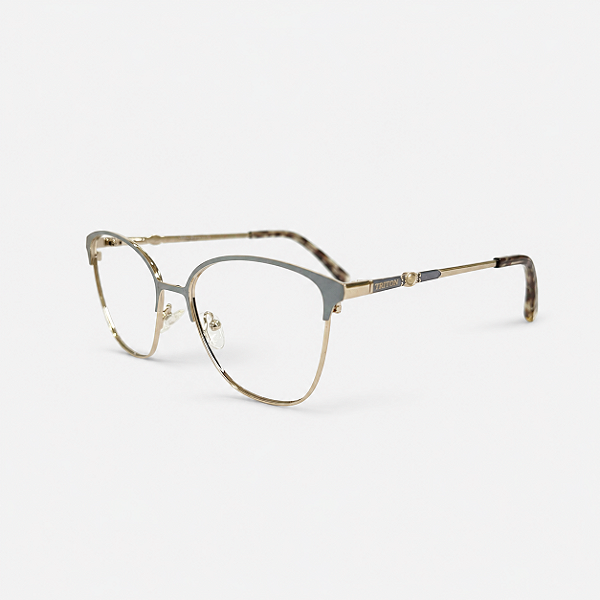 ARMAÇÃO DE GRAU TRITON EYEWEAR GATINHO METAL DOURADO