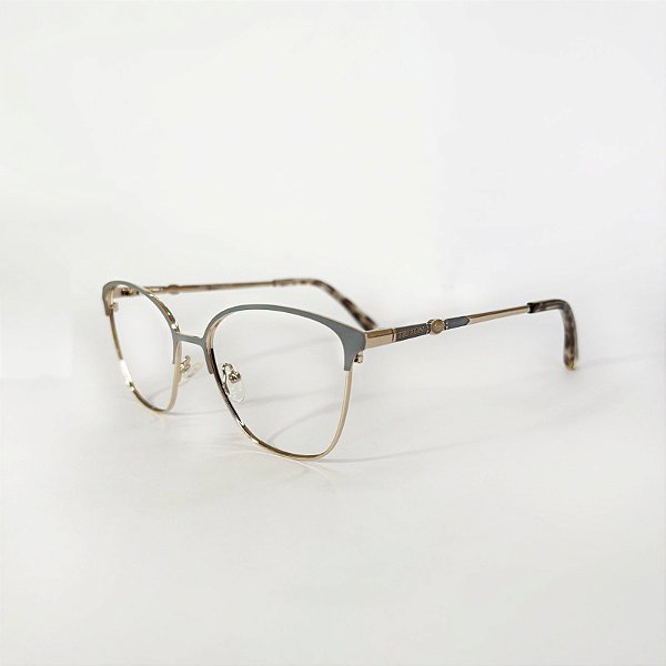 ÓCULOS DE GRAU TRITON EYEWEAR GATINHO METAL DOURADO