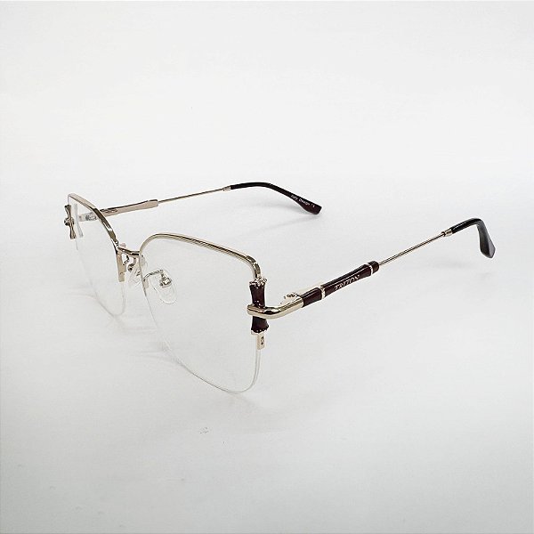 ÓCULOS DE GRAU TRITON EYEWEAR QUADRADO METAL DOURADO