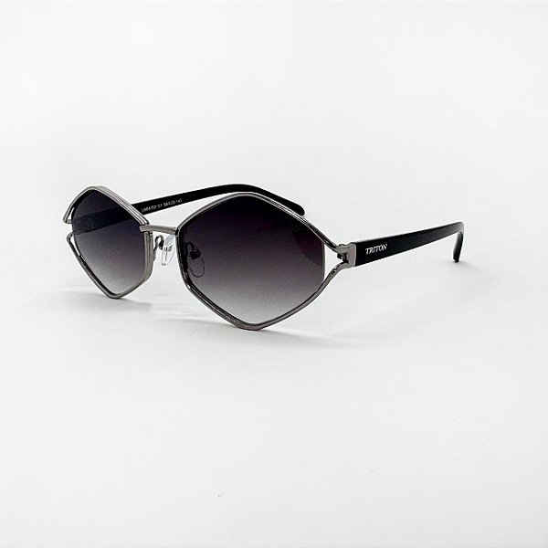 ÓCULOS DE SOL TRITON EYEWEAR HEXAGONAL METAL PRATA