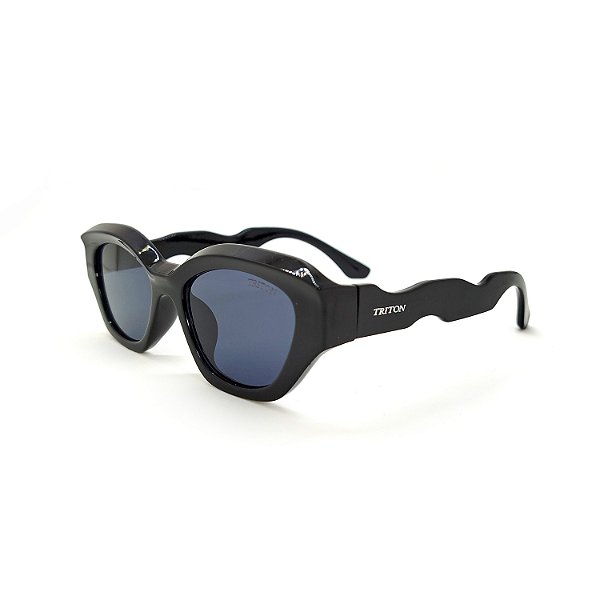 ÓCULOS DE SOL TRITON EYEWEAR GATINHO ACETATO PRETO