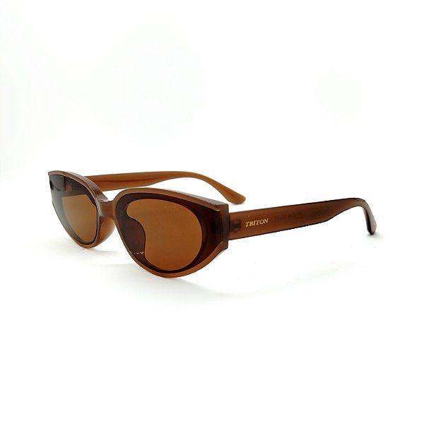 ÓCULOS DE SOL TRITON EYEWEAR RETRÔ ACETATO MARROM