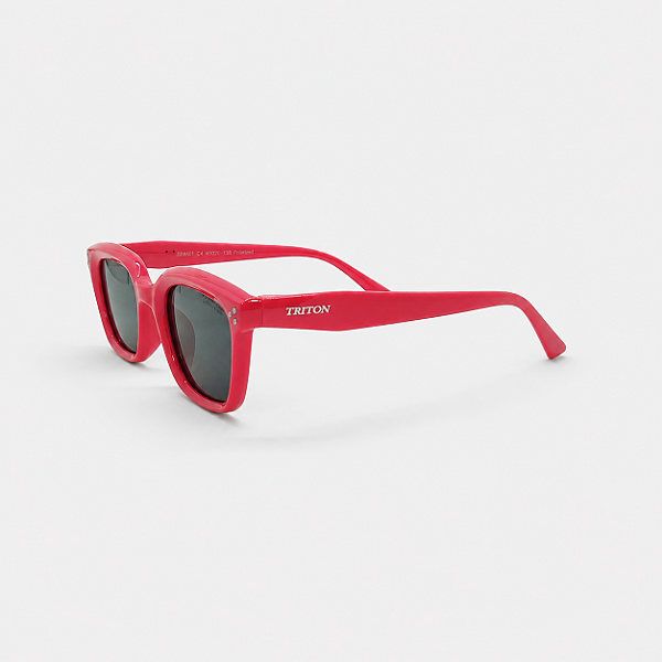 ÓCULOS DE SOL TRITON EYEWEAR INFANTIL QUADRADO ACETATO VERMELHO