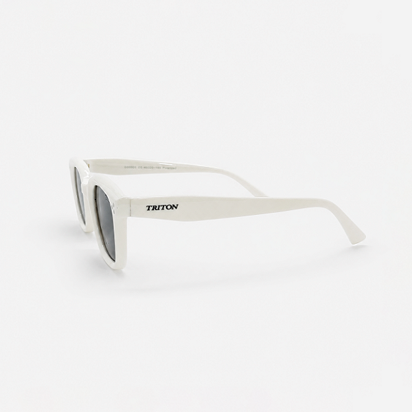 ÓCULOS DE SOL TRITON EYEWEAR INFANTIL QUADRADO ACETATO BRANCO