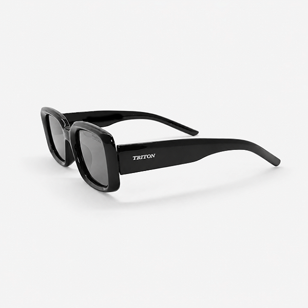 ÓCULOS DE SOL TRITON EYEWEAR INFANTIL RETANGULAR ACETATO PRETO