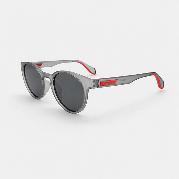 ÓCULOS DE SOL TRITON EYEWEAR POLARIZADO REDONDO ACETATO CINZA