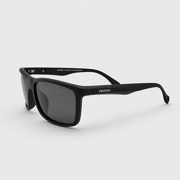 ÓCULOS DE SOL TRITON EYEWEAR POLARIZADO QUADRADO ACETATO PRETO