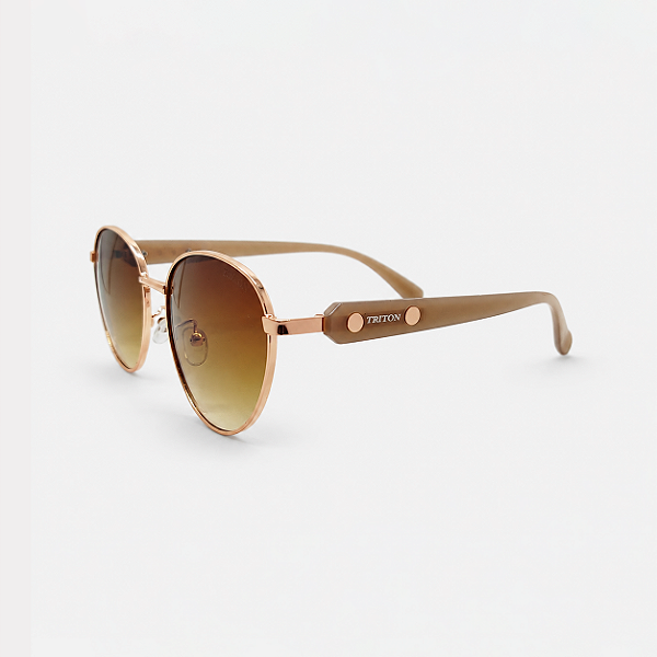 ÓCULOS DE SOL TRITON EYEWEAR REDONDO METAL ROSÉ