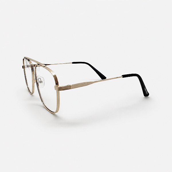 ARMAÇÃO DE GRAU TRITON EYEWEAR AVIADOR METAL DOURADO