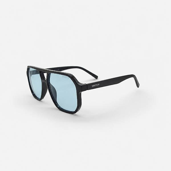 ÓCULOS DE SOL TRITON EYEWEAR AVIADOR ACETATO PRETO