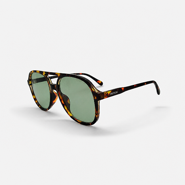 ÓCULOS DE SOL TRITON EYEWEAR AVIADOR ACETATO MARROM TARTARUGA