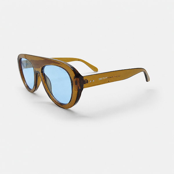 ÓCULOS DE SOL TRITON EYEWEAR AVIADOR ACETATO MARROM