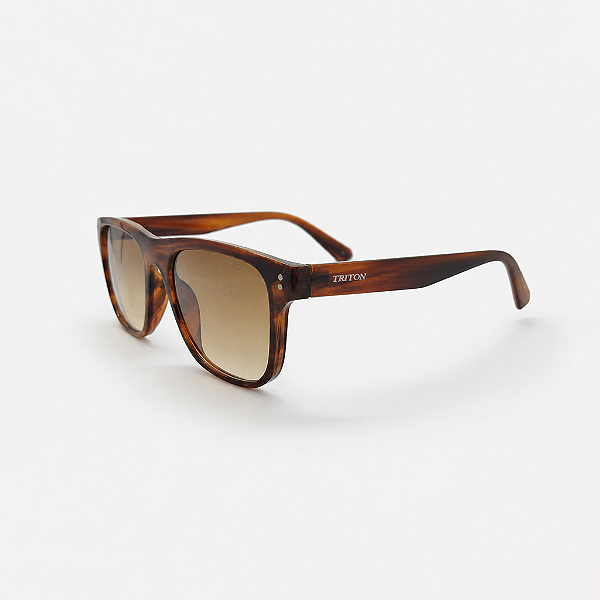 ÓCULOS DE SOL TRITON EYEWEAR QUADRADO ACETATO MARROM TARTARUGA
