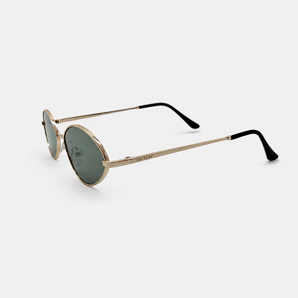 ÓCULOS DE SOL TRITON EYEWEAR OVAL METAL DOURADO