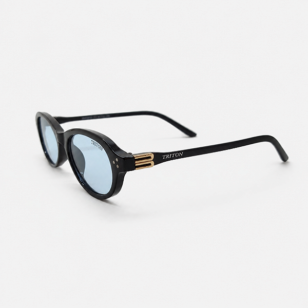 ÓCULOS DE SOL TRITON EYEWEAR OVAL ACETATO PRETO