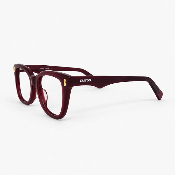 ARMAÇÃO DE GRAU TRITON EYEWEAR GATINHO ACETATO VINHO