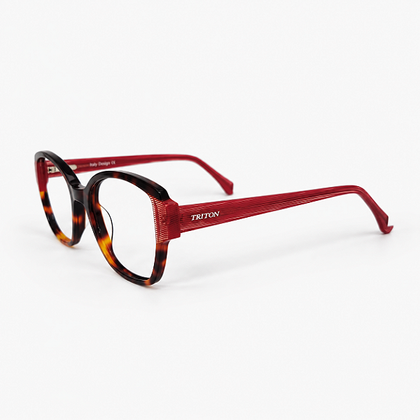ARMAÇÃO DE GRAU TRITON EYEWEAR GATINHO ACETATO VERMELHO