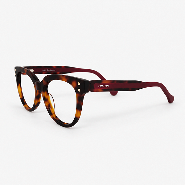 ARMAÇÃO DE GRAU TRITON EYEWEAR GATINHO ACETATO MARROM TARTARUGA
