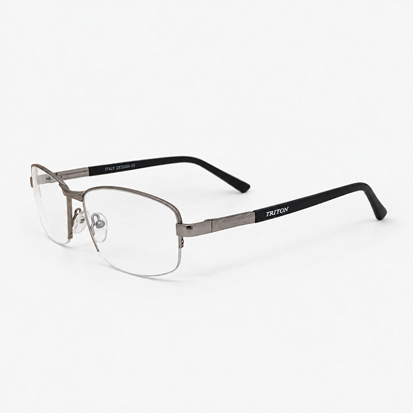 ARMAÇÃO DE GRAU TRITON EYEWEAR RETANGULAR METAL PRATA