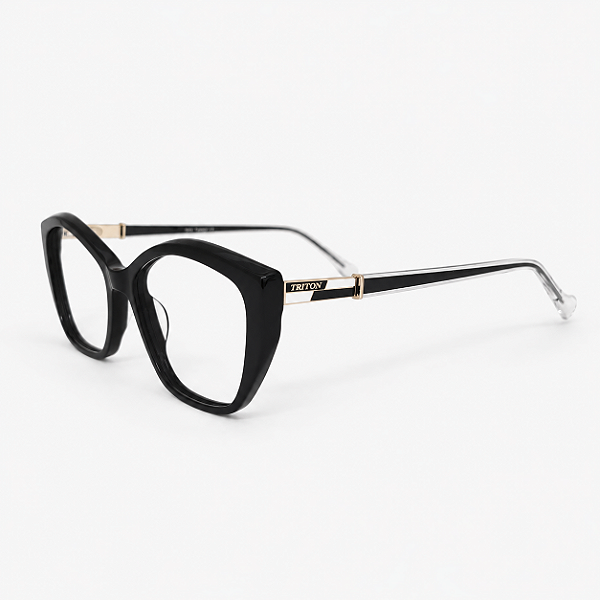 ARMAÇÃO DE GRAU TRITON EYEWEAR GATINHO ACETATO PRETO