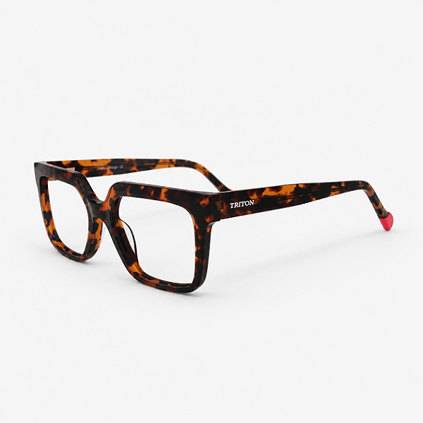 ARMAÇÃO DE GRAU TRITON EYEWEAR QUADRADO ACETATO MARROM TARTARUGA