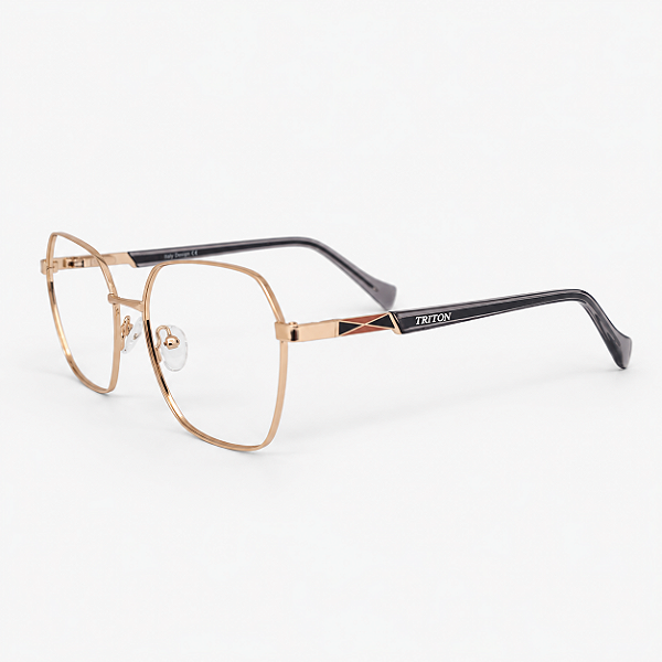 ARMAÇÃO DE GRAU TRITON EYEWEAR QUADRADO METAL DOURADO