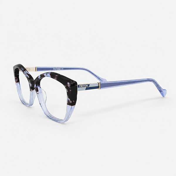 ARMAÇÃO DE GRAU TRITON EYEWEAR GATINHO ACETATO AZUL