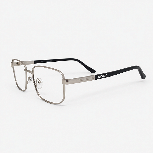 ARMAÇÃO DE GRAU TRITON EYEWEAR RETANGULAR METAL PRATA